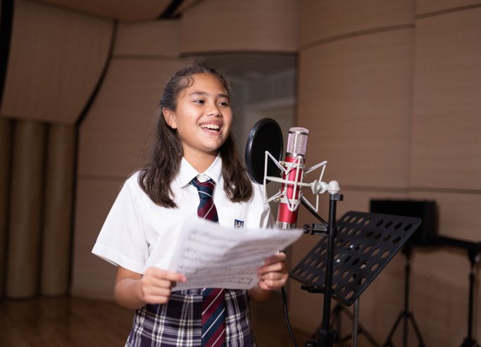  brighton college bangkok pupil singing Carousel  